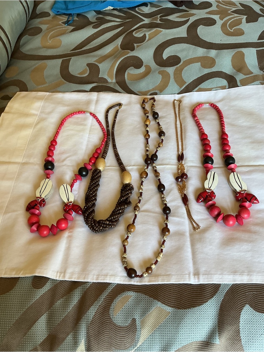 Wood and Glass Women's Necklace Bundle - Picture 4 of 4